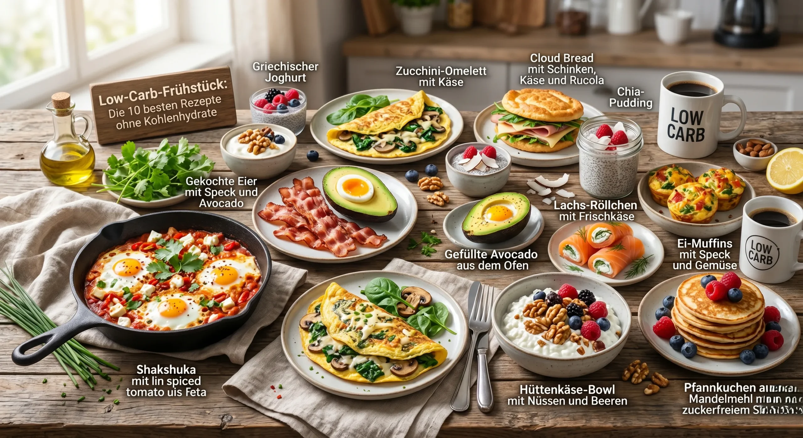Low-Carb-Frühstück: Die 10 besten Rezepte ohne Kohlenhydrate